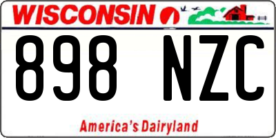 WI license plate 898NZC