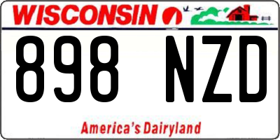 WI license plate 898NZD