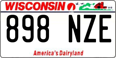 WI license plate 898NZE
