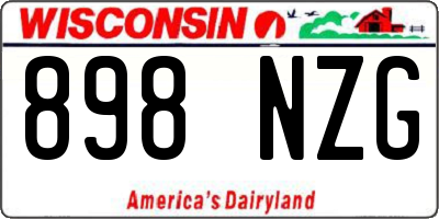 WI license plate 898NZG