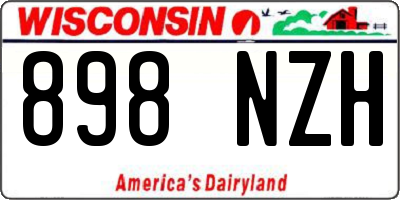 WI license plate 898NZH