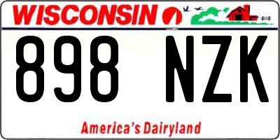 WI license plate 898NZK