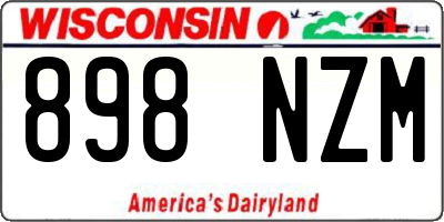 WI license plate 898NZM
