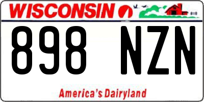 WI license plate 898NZN