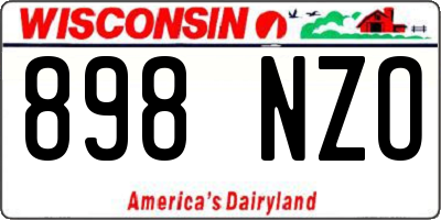 WI license plate 898NZO