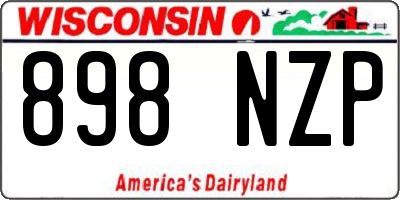 WI license plate 898NZP