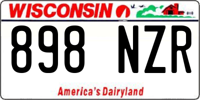WI license plate 898NZR