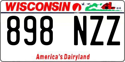 WI license plate 898NZZ