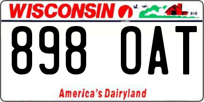 WI license plate 898OAT