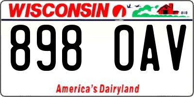 WI license plate 898OAV