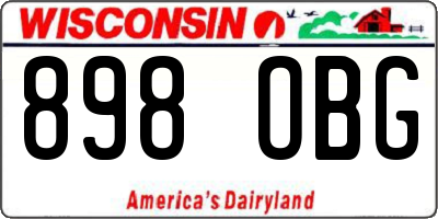 WI license plate 898OBG