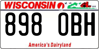 WI license plate 898OBH