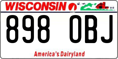 WI license plate 898OBJ