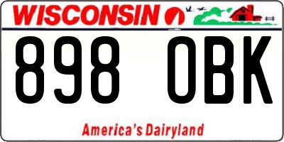 WI license plate 898OBK