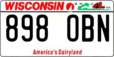 WI license plate 898OBN