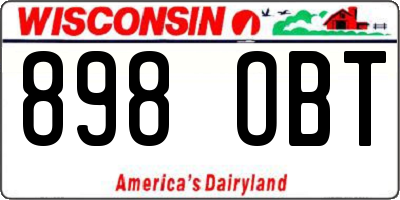 WI license plate 898OBT