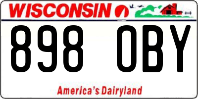 WI license plate 898OBY