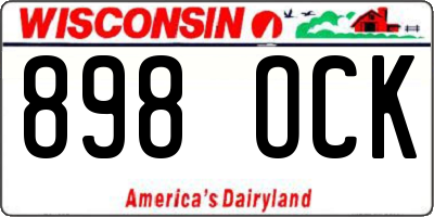 WI license plate 898OCK