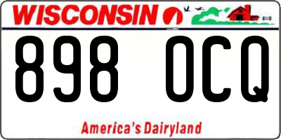 WI license plate 898OCQ