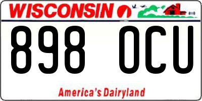 WI license plate 898OCU