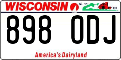 WI license plate 898ODJ
