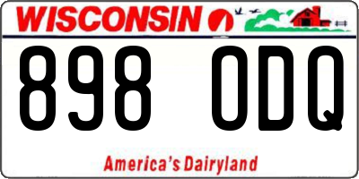 WI license plate 898ODQ