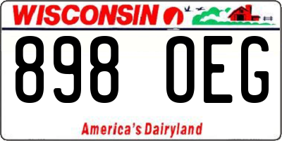 WI license plate 898OEG