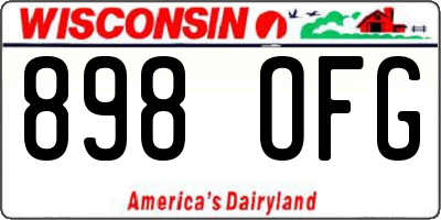 WI license plate 898OFG
