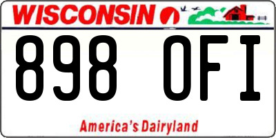 WI license plate 898OFI