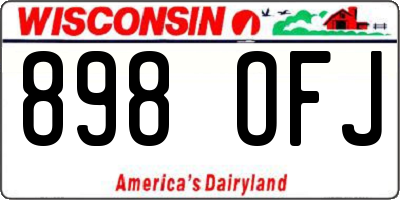 WI license plate 898OFJ