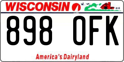 WI license plate 898OFK