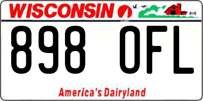WI license plate 898OFL