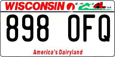 WI license plate 898OFQ