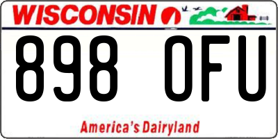 WI license plate 898OFU