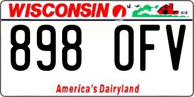 WI license plate 898OFV