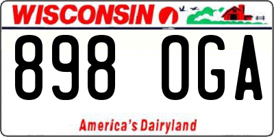 WI license plate 898OGA