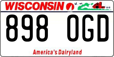 WI license plate 898OGD
