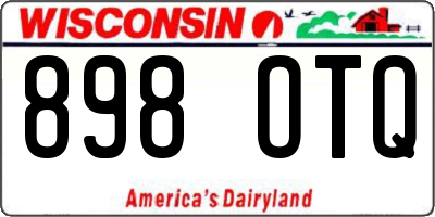 WI license plate 898OTQ