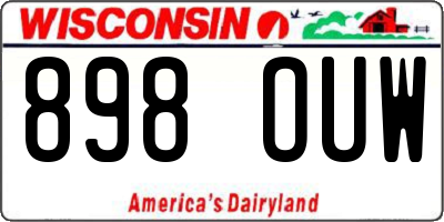 WI license plate 898OUW