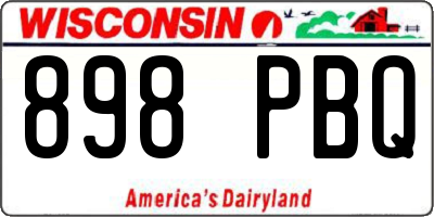 WI license plate 898PBQ