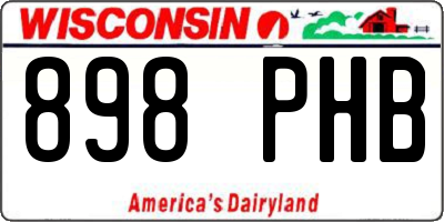WI license plate 898PHB