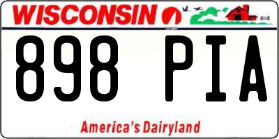 WI license plate 898PIA