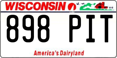WI license plate 898PIT