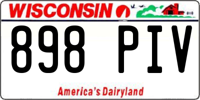 WI license plate 898PIV