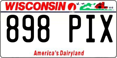 WI license plate 898PIX