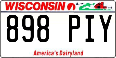 WI license plate 898PIY
