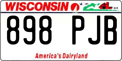 WI license plate 898PJB