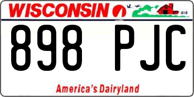 WI license plate 898PJC
