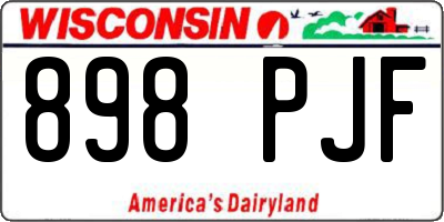 WI license plate 898PJF
