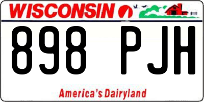 WI license plate 898PJH